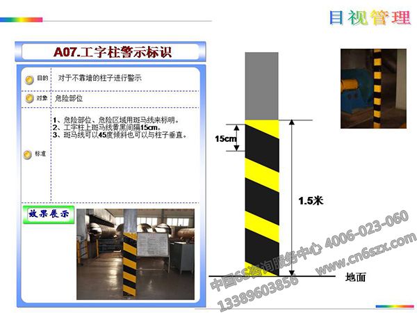 车间工字柱警示标识