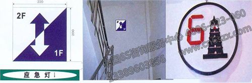 5S目视管理楼梯标识