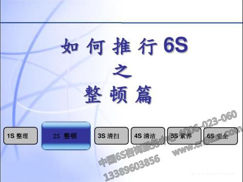 6S管理之整顿