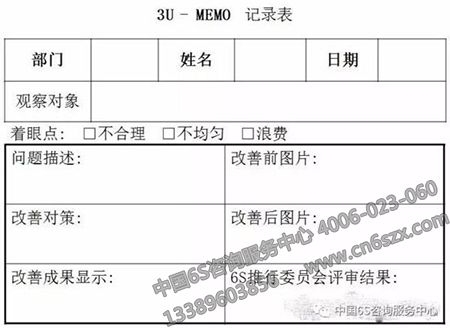 3U MEMO参考表单