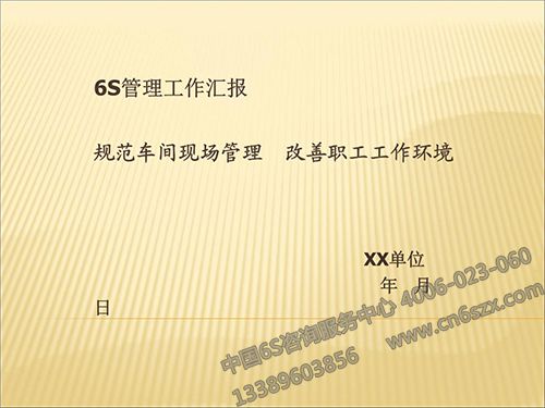 6S管理工作汇报