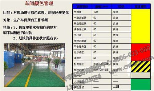 色彩在工厂车间6S管理中的应用