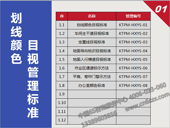 划线颜色标准目录